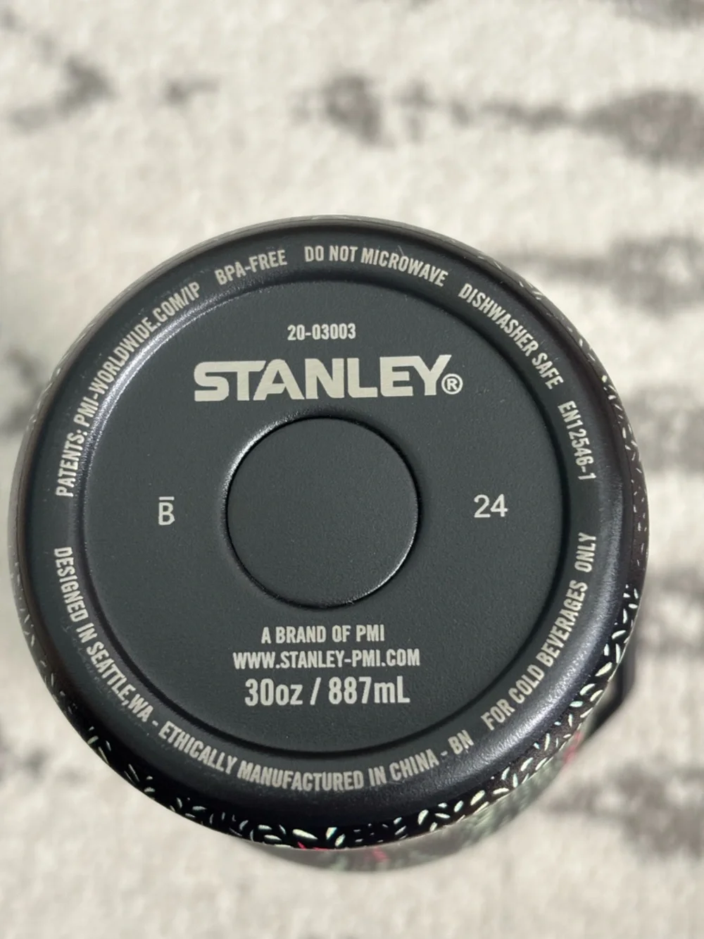 Stanley Black Speckle Ice Flow Tumbler with Flip Straw 30oz - Picture 2 of 3